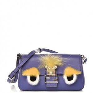 💜FENDI MONSTER BAGUETTE Micro MINI 💜 LIKE NEW WITH STICKERS STILL ON!